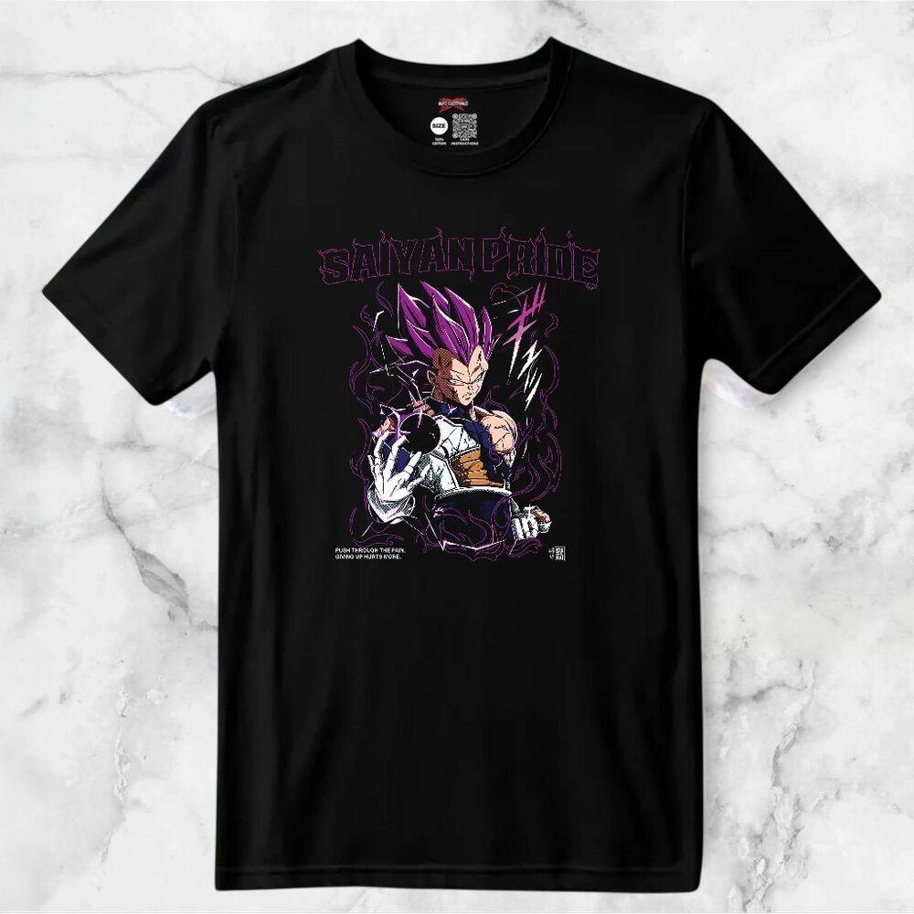 Vegeta Saiyan Pride (DBZ) Anime Custom T-shirt